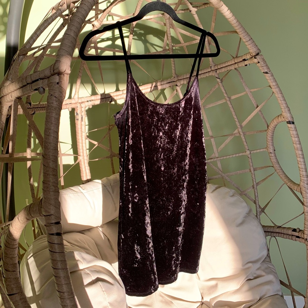 velvet mini dress Little black velvet dress cocktail dress Cami mini dress